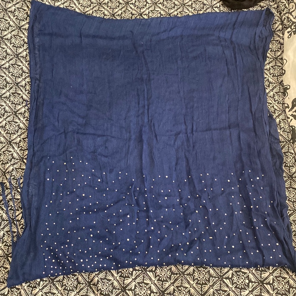 Blue sparkly scarf